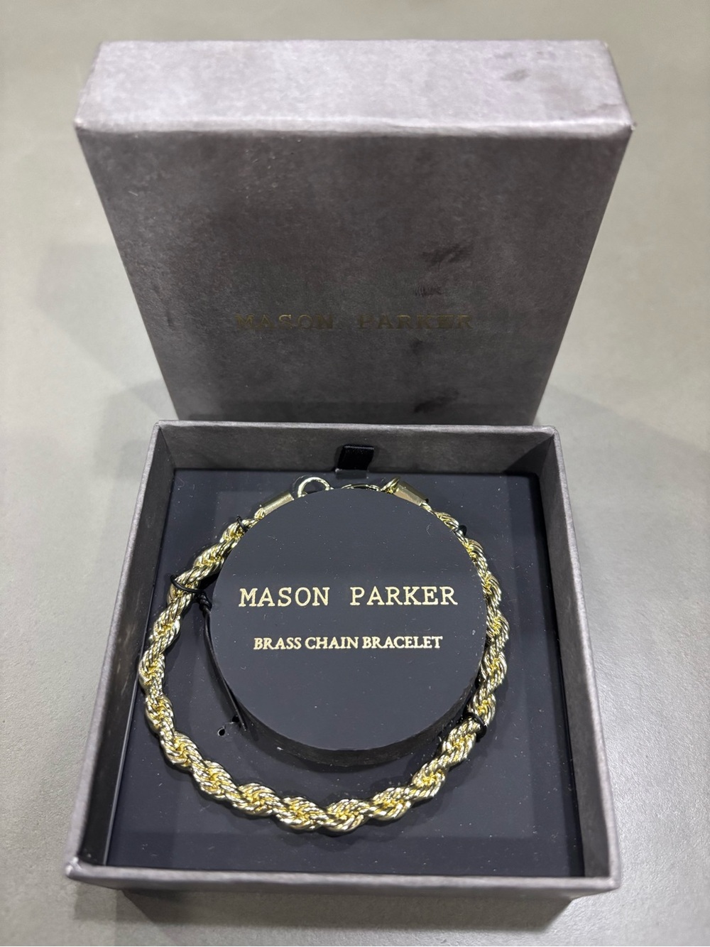 Madison Park Gold Twist Rope Bracelet